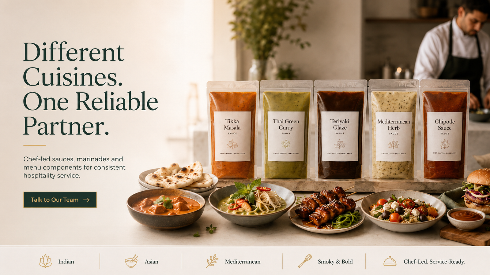 Universal Procure — chef-led sauces, marinades and menu components for hospitality service